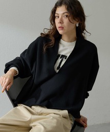 タグ付 Whim Gazette スウェットVネックプルオーバー ライトベージュ Whim Gazette（ウィムガゼット）の「スウェットVネックプル