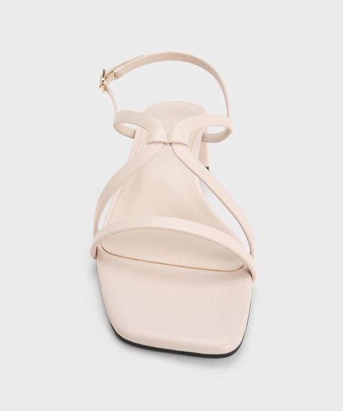 チャールズアンドキース ストラッピー スクエアトゥブロックヒールサンダル CHARLES & KEITH｜ストラッピー スクエアトゥブロックヒール