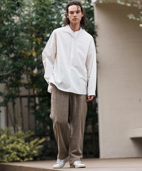 CAMBIO(カンビオ)の「mp13308-Cotton Linen Wide Straight Pants ワイドストレートパンツ(その他パンツ・メンズ・ブラック/ベージュ/ブラウン・S/M/L)」の15枚目の写真