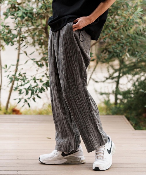 CAMBIO(カンビオ)の「mp13308-Cotton Linen Wide Straight Pants ワイドストレートパンツ(その他パンツ・メンズ・ブラック/ベージュ/ブラウン・S/M/L)」の17枚目の写真