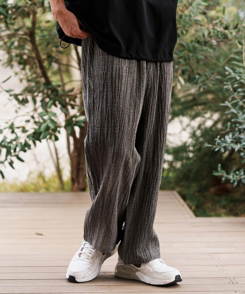 CAMBIO(カンビオ)の「mp13308-Cotton Linen Wide Straight Pants ワイドストレートパンツ(その他パンツ・メンズ・ブラック/ベージュ/ブラウン・S/M/L)」の18枚目の写真
