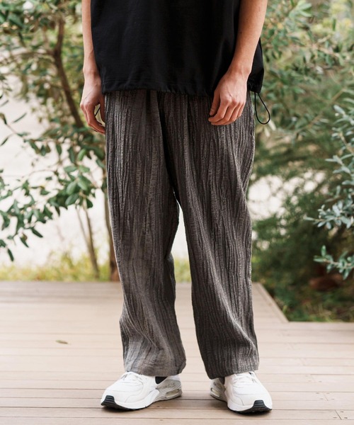 CAMBIO(カンビオ)の「mp13308-Cotton Linen Wide Straight Pants ワイドストレートパンツ(その他パンツ・メンズ・ブラック/ベージュ/ブラウン・S/M/L)」の19枚目の写真