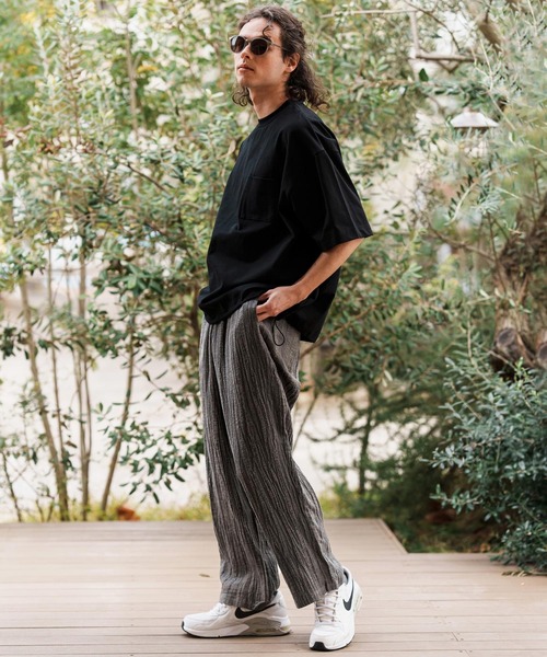 CAMBIO(カンビオ)の「mp13308-Cotton Linen Wide Straight Pants ワイドストレートパンツ(その他パンツ・メンズ・ブラック/ベージュ/ブラウン・S/M/L)」の22枚目の写真
