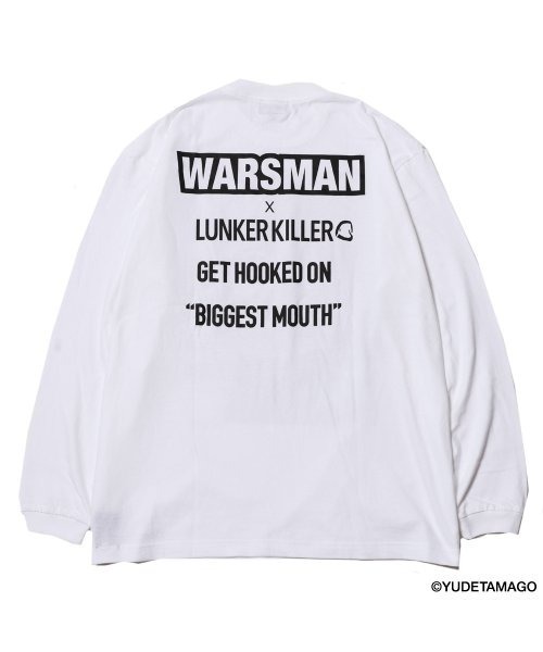 LUNKER KILLER(ランカーキラー)の「"WARSMAN with BASS" BIG L/S-Tee(Tシャツ/カットソー・メンズ・ブラック/ホワイト・XL/L/M)」の12枚目の写真
