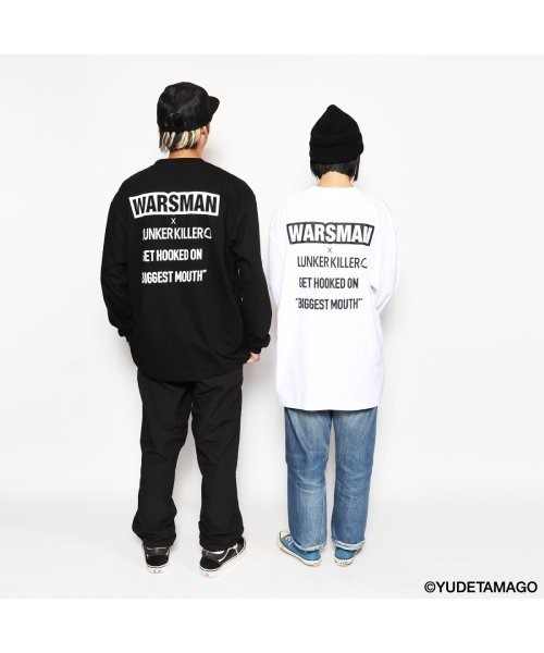 LUNKER KILLER(ランカーキラー)の「"WARSMAN with BASS" BIG L/S-Tee(Tシャツ/カットソー・メンズ・ブラック/ホワイト・XL/L/M)」の9枚目の写真
