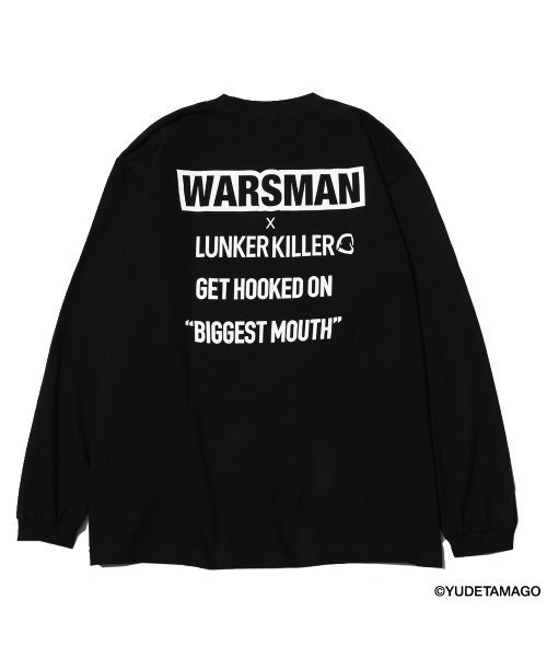 LUNKER KILLER(ランカーキラー)の「"WARSMAN with BASS" BIG L/S-Tee(Tシャツ/カットソー・メンズ・ブラック/ホワイト・XL/L/M)」の3枚目の写真