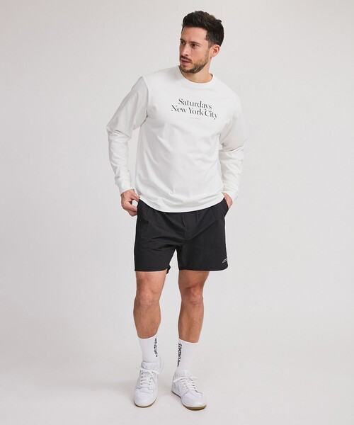 Saturdays NYC(サタデーズ ニューヨークシティ )の「Talley Swim Short(その他パンツ・メンズ・ブラック/オフホワイト・X-SMALL/S/M/L/XL)」の2枚目の写真