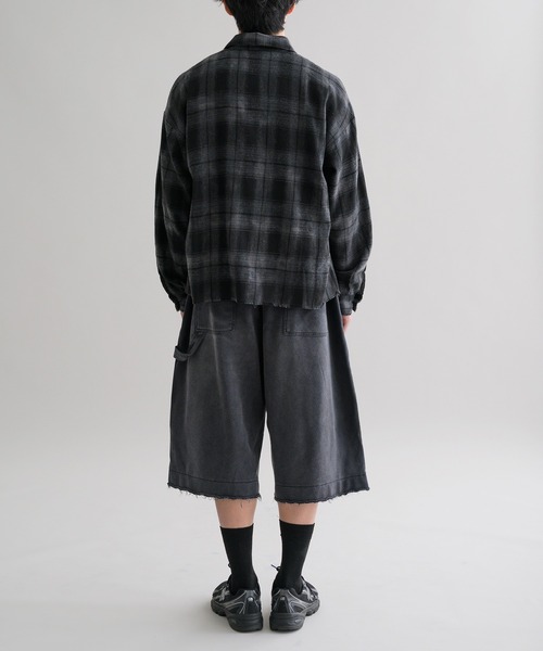 EPNK（イーピーエヌケー）の「【EPNK】Faded carpenter sweat shorts / フェイデッドカーペンタースウェットショーツ（スウェットパンツ・メンズ・ブラック・SMALL/LARGE/MEDIUM）」の12枚目の写真
