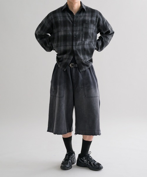 EPNK（イーピーエヌケー）の「【EPNK】Faded carpenter sweat shorts / フェイデッドカーペンタースウェットショーツ（スウェットパンツ・メンズ・ブラック・SMALL/LARGE/MEDIUM）」の9枚目の写真