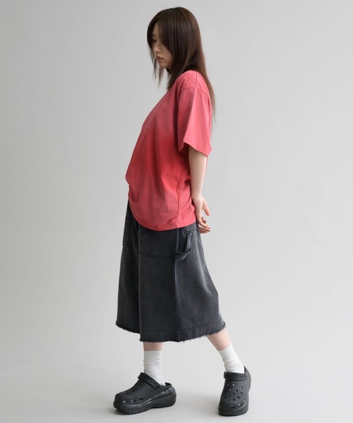 セール】【EPNK】Faded carpenter sweat shorts / フェイデッド