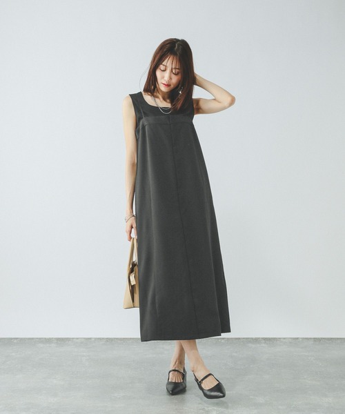 GLOBAL WORK(グローバルワーク)の「選べるシルエットキャミワンピース/253504(ワンピース・レディース・ベージュ系その他3/ブラック/ブラック系その他/ブラウン系その他6/ブラウン系その他7/ベージュ系その他2・LARGE/MEDIUM)」の9枚目の写真