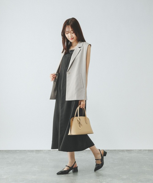 GLOBAL WORK(グローバルワーク)の「選べるシルエットキャミワンピース/253504(ワンピース・レディース・ベージュ系その他3/ブラック/ブラック系その他/ブラウン系その他6/ブラウン系その他7/ベージュ系その他2・LARGE/MEDIUM)」の8枚目の写真