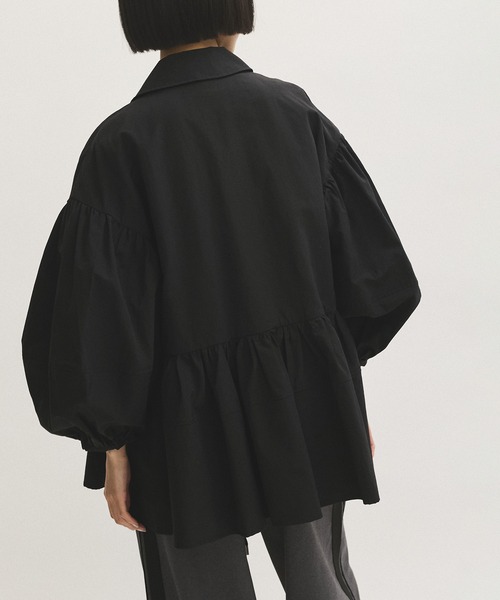 ADAM ET ROPE'（アダムエロペ）の「【サステナブル】ペプラムブラウス（シャツ/ブラウス・レディース・カーキ/ブラック/ホワイト・FREE）」の16枚目の写真