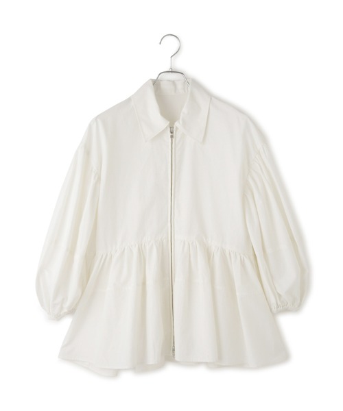 ADAM ET ROPE'（アダムエロペ）の「【サステナブル】ペプラムブラウス（シャツ/ブラウス・レディース・カーキ/ブラック/ホワイト・FREE）」の13枚目の写真