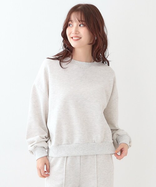 Cutie Blonde（キューティーブロンド）の「【洗える/着丈が選べる】ベーシックスウェット（スウェット・レディース・ライトグレー/チャコールグレー・02/03）」の3枚目の写真