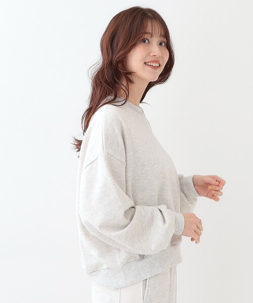 Cutie Blonde（キューティーブロンド）の「【洗える/着丈が選べる】ベーシックスウェット（スウェット・レディース・ライトグレー/チャコールグレー・02/03）」の4枚目の写真
