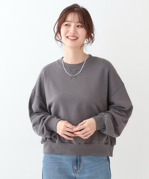 Cutie Blonde（キューティーブロンド）の「【洗える/着丈が選べる】ベーシックスウェット（スウェット・レディース・ライトグレー/チャコールグレー・02/03）」の11枚目の写真