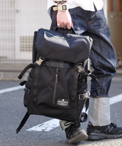 MAKAVELIC（マキャベリック）の「【RS】【MAKAVELIC】DOUBLE LINE2 BACKPACK（バックパック/リュック・レディース・ブラック・FREE）」の2枚目の写真