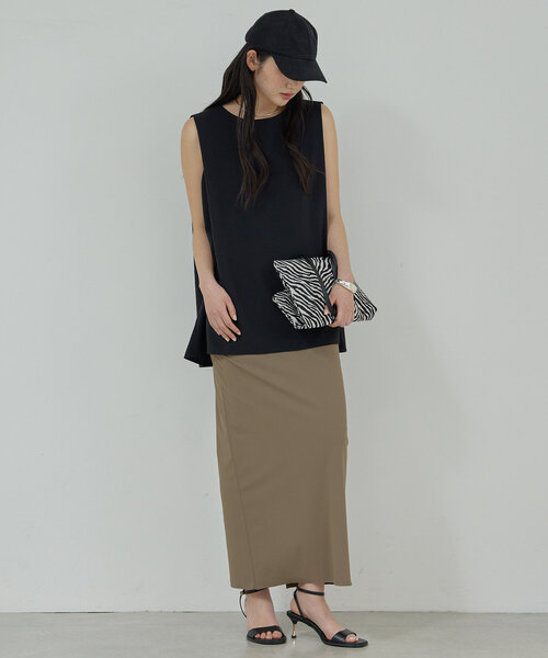 セール】【サイズ展開あり】ショルダータックノースリ（シャツ