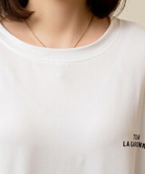maison de LATIR(メゾンドラティール)の「ラフ感が可愛い長袖Tシャツ(Tシャツ/カットソー・レディース・ブラック/ホワイト・M/L/XL)」の14枚目の写真