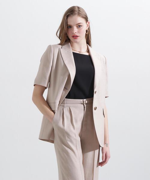 PINKY&DIANNE（ピンキーアンドダイアン）の「◆ハーフスリーブテーラードジャケット（テーラードジャケット・レディース・ピンク/ベージュ系その他・38/36）」の14枚目の写真