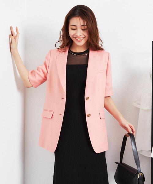 PINKY&DIANNE（ピンキーアンドダイアン）の「◆ハーフスリーブテーラードジャケット（テーラードジャケット・レディース・ピンク/ベージュ系その他・38/36）」の19枚目の写真