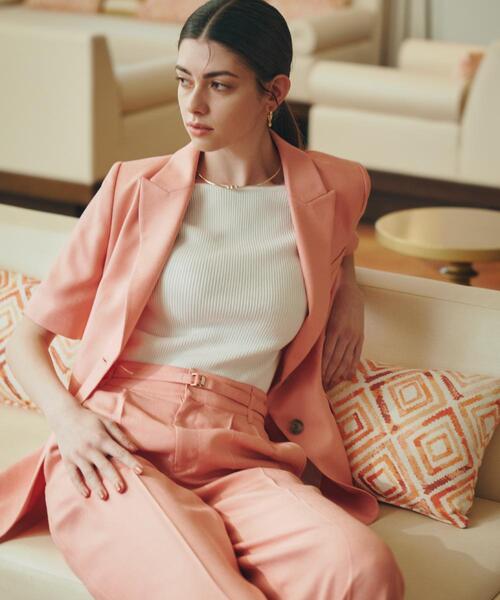 PINKY&DIANNE（ピンキーアンドダイアン）の「◆ハーフスリーブテーラードジャケット（テーラードジャケット・レディース・ピンク/ベージュ系その他・38/36）」の20枚目の写真