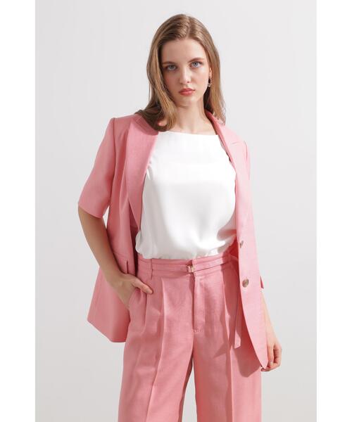 PINKY&DIANNE（ピンキーアンドダイアン）の「◆ハーフスリーブテーラードジャケット（テーラードジャケット・レディース・ピンク/ベージュ系その他・38/36）」の22枚目の写真