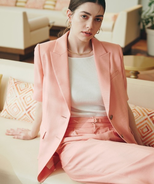 PINKY&DIANNE（ピンキーアンドダイアン）の「◆ハーフスリーブテーラードジャケット（テーラードジャケット・レディース・ピンク/ベージュ系その他・38/36）」の3枚目の写真