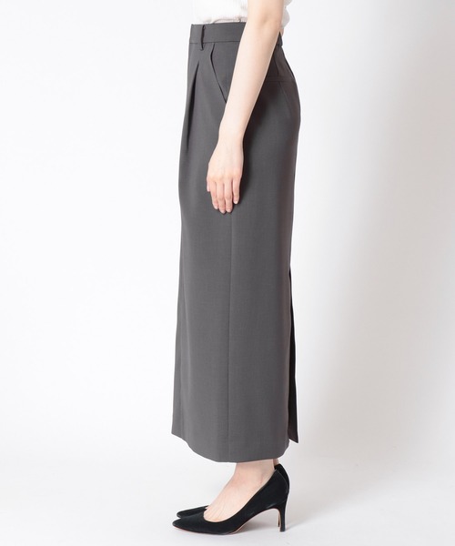 Jines（ジネス）の「ツイミーツイル タックペンシルスカート【セットアップ可】（スカート・レディース・チャコールグレー/ベージュ/モカ・38）」の9枚目の写真