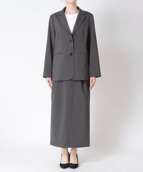 Jines（ジネス）の「ツイミーツイル タックペンシルスカート【セットアップ可】（スカート・レディース・チャコールグレー/ベージュ/モカ・38）」の18枚目の写真