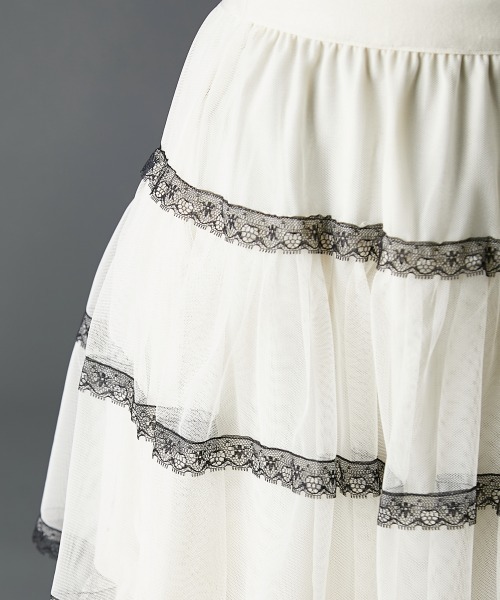 GEVS.（ジェイヴィス）の「チュールティアードマキシスカート＜大きいサイズ有＞GEVS.（スカート・レディース・アイボリー/グレイッシュベージュ・L/M/5L/4L/3L/LL）」の15枚目の写真