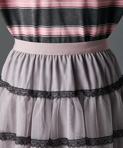 GEVS.（ジェイヴィス）の「チュールティアードマキシスカート＜大きいサイズ有＞GEVS.（スカート・レディース・アイボリー/グレイッシュベージュ・L/M/5L/4L/3L/LL）」の19枚目の写真