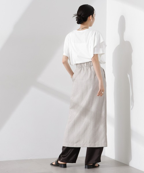 NANO universe（ナノユニバース）の「ラッフルデザインTシャツ（Tシャツ/カットソー・レディース・ブラック/ホワイト/ピンク・FREE）」の10枚目の写真