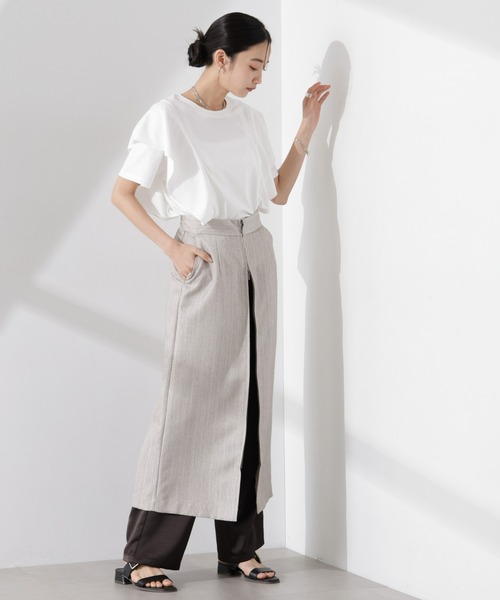 NANO universe（ナノユニバース）の「ラッフルデザインTシャツ（Tシャツ/カットソー・レディース・ブラック/ホワイト/ピンク・FREE）」の11枚目の写真