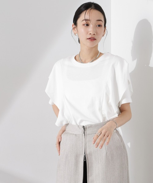 タイムSALE/新品同様ナノユニバースコラボシャツ! セール】ワイドシルエットボーダーTシャツ（Tシャツ/カットソー