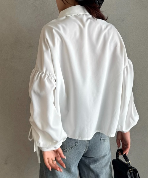 efill（エフィル）の「ギャザー スリーブ フリル シャツ（シャツ/ブラウス・レディース・ホワイト・FREE）」の8枚目の写真