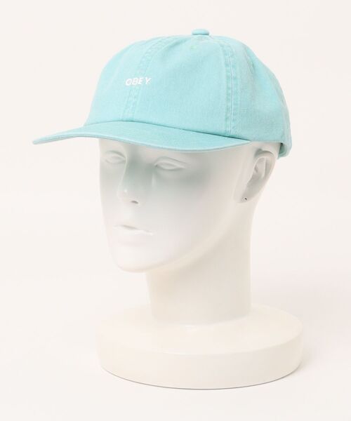 OBEY（オベイ）の「OBEY/オベイ キャップ PIGMENT BOLD HAT 6PANEL STRAPBACK 100580410（キャップ・メンズ・オレンジ/ライトブルー・FREE）」の5枚目の写真