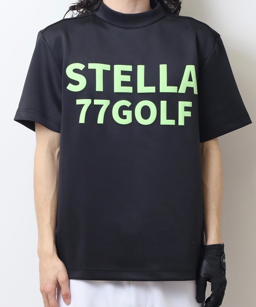 stella77golf(ステラセブンティーンセブンゴルフ)の「蛍光カラーゴルフモックネック半袖T(Tシャツ/カットソー・メンズ・ホワイト/ブラック/イエロー系/オレンジ系・M/XL/S/L)」の11枚目の写真