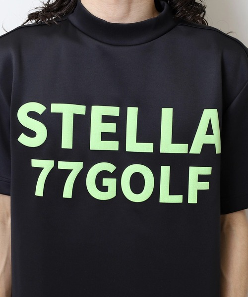 stella77golf(ステラセブンティーンセブンゴルフ)の「蛍光カラーゴルフモックネック半袖T(Tシャツ/カットソー・メンズ・ホワイト/ブラック/イエロー系/オレンジ系・M/XL/S/L)」の8枚目の写真