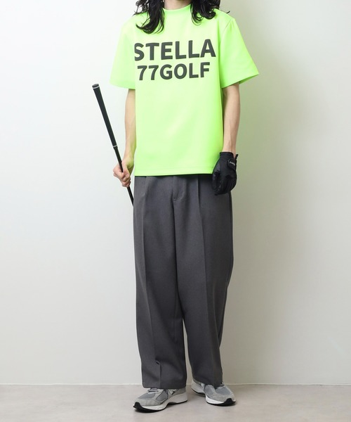 stella77golf(ステラセブンティーンセブンゴルフ)の「蛍光カラーゴルフモックネック半袖T(Tシャツ/カットソー・メンズ・ホワイト/ブラック/イエロー系/オレンジ系・M/XL/S/L)」の18枚目の写真