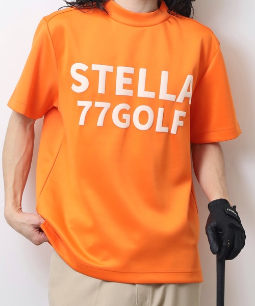 stella77golf(ステラセブンティーンセブンゴルフ)の「蛍光カラーゴルフモックネック半袖T(Tシャツ/カットソー・メンズ・ホワイト/ブラック/イエロー系/オレンジ系・M/XL/S/L)」の15枚目の写真
