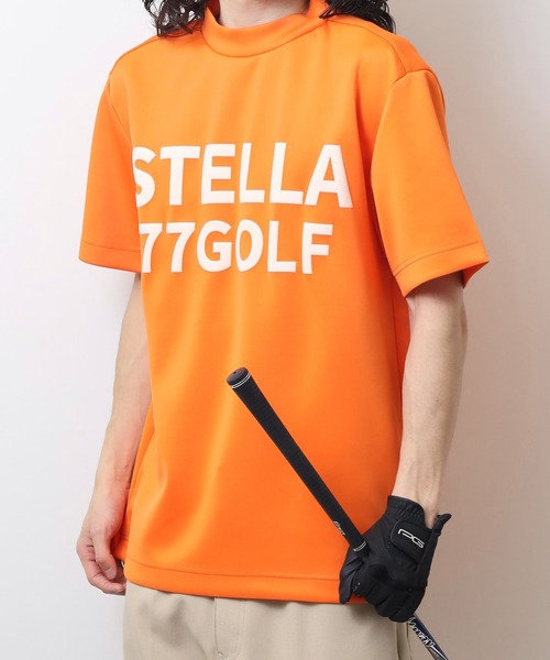 stella77golf(ステラセブンティーンセブンゴルフ)の「蛍光カラーゴルフモックネック半袖T(Tシャツ/カットソー・メンズ・ホワイト/ブラック/イエロー系/オレンジ系・M/XL/S/L)」の16枚目の写真