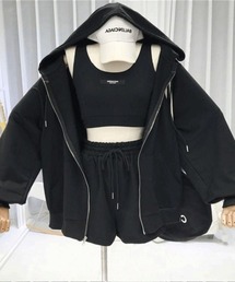 LETee（レティー）の「ZIPパーカー&ショートパンツ&タンクトップSET（セットアップ）」