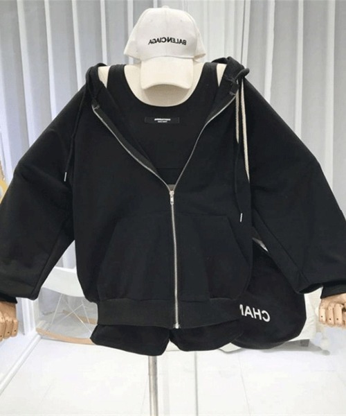 leticanterbury パーカーセットアップ⭐︎レディースL セットアップ レディース パーカー Y2K ショートジップアップ