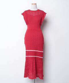 crinkle crinkle crinkle ボーダーバックスリット ドレス セール】【crinkle crinkle crinkle】border back slit dress