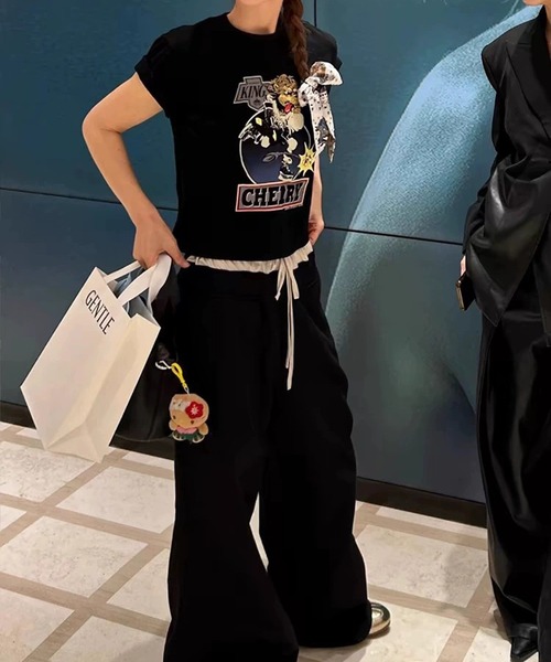 CERCA（チェルカ）の「【 MEMECLE / メメクル 】ダブルウエスト カジュアルイージーパンツ（その他パンツ・レディース・ブラック・S/M/L）」の11枚目の写真