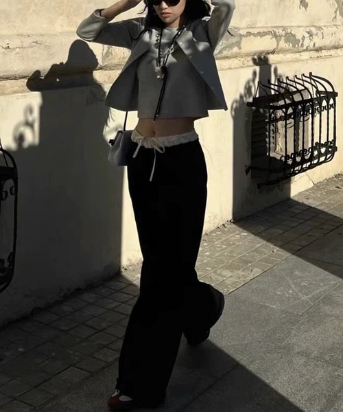 CERCA（チェルカ）の「【 MEMECLE / メメクル 】ダブルウエスト カジュアルイージーパンツ（その他パンツ・レディース・ブラック・S/M/L）」の12枚目の写真