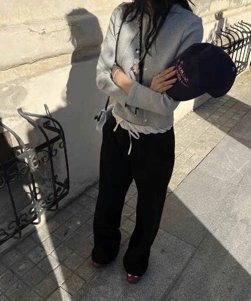 CERCA（チェルカ）の「【 MEMECLE / メメクル 】ダブルウエスト カジュアルイージーパンツ（その他パンツ・レディース・ブラック・S/M/L）」の8枚目の写真