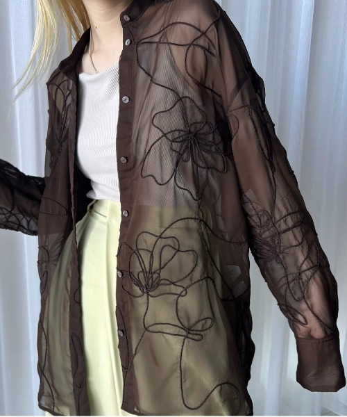 Ameri（アメリ）の「HAOKAN BACK RIBBON BLOUSE（シャツ